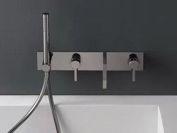 TIME_OUT - Recessed brass bathtub set with plate by Rubinetterie Treemme - view 2